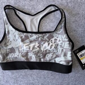 Under Armour HG Armour Mid Alter Ego Sports Bra M Gray White Lets Go 1382301